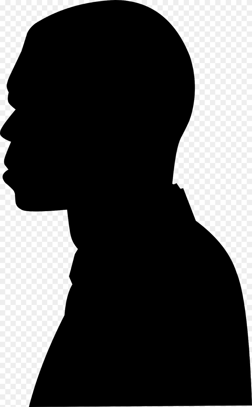 Man Face Silhouette, Gray Free Png Download