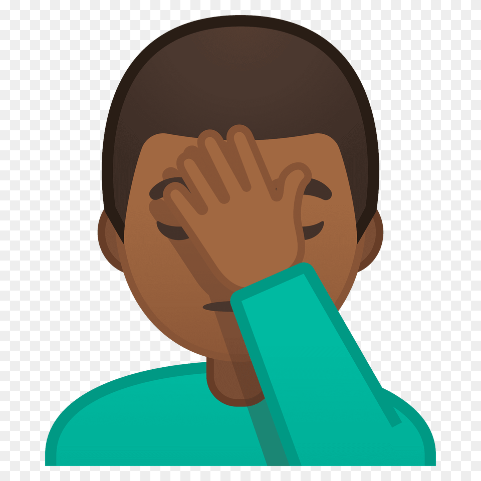 Man Facepalming Emoji Clipart, Body Part, Face, Head, Neck Free Png