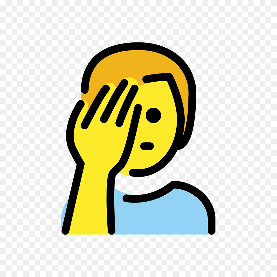 Man Facepalming Emoji Clipart, Electrical Device, Microphone, Cutlery Free Transparent Png