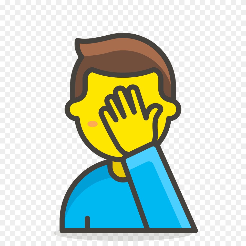 Man Facepalming Emoji Clipart, Body Part, Hand, Person, Cleaning Png