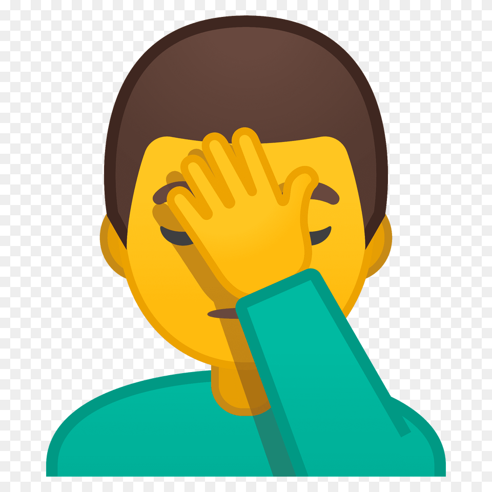Man Facepalming Emoji Clipart, Cleaning, Person, Photography, Body Part Free Png Download