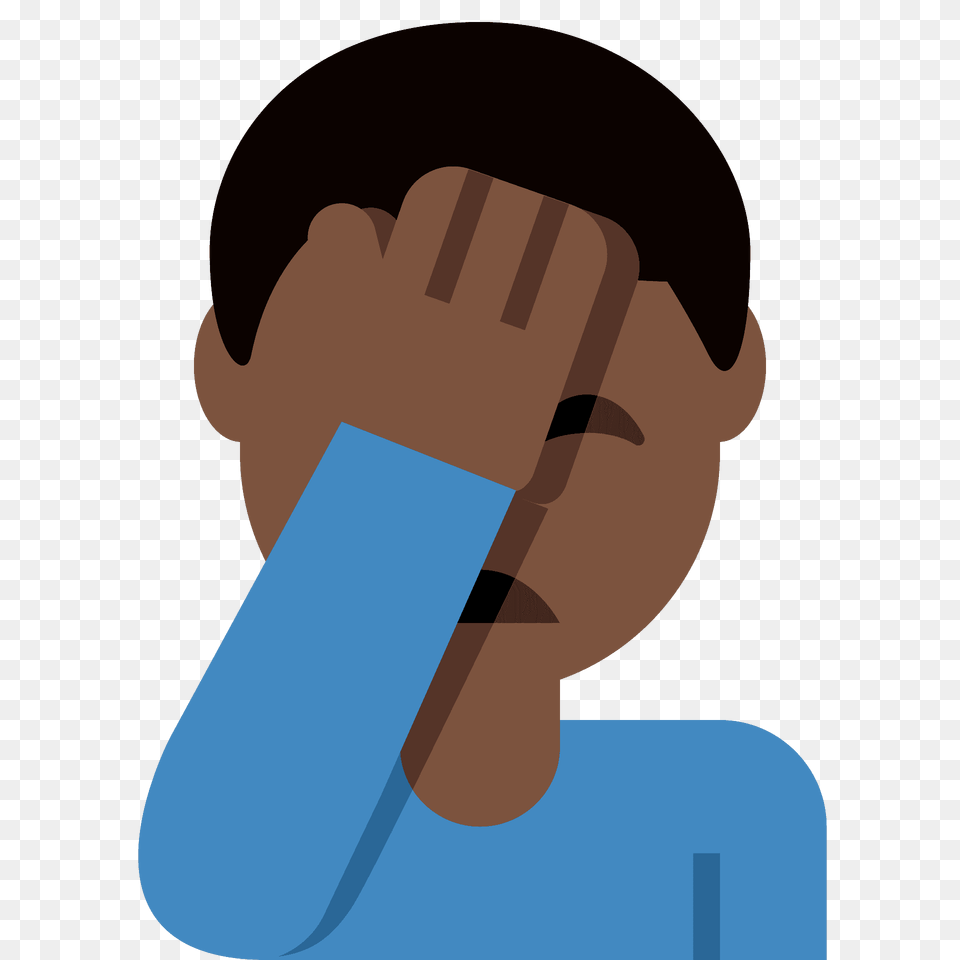 Man Facepalming Emoji Clipart, Body Part, Face, Head, Neck Png Image