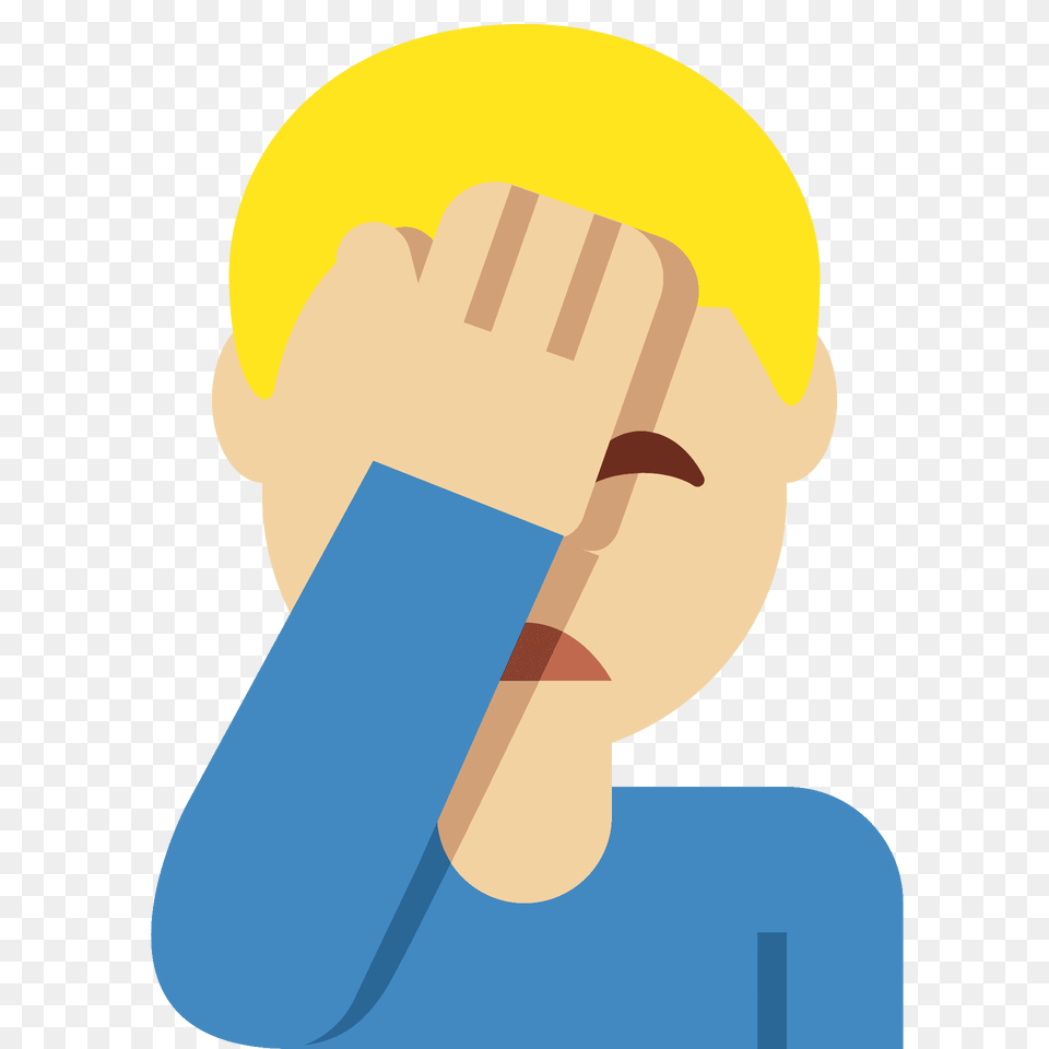 Man Facepalming Emoji Clipart, Baby, Person Free Png Download