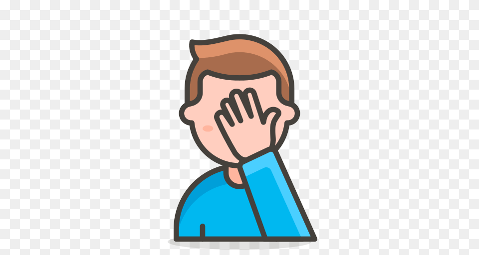Man Facepalming Icon Of Vector Emoji, Body Part, Hand, Person, Head Free Png