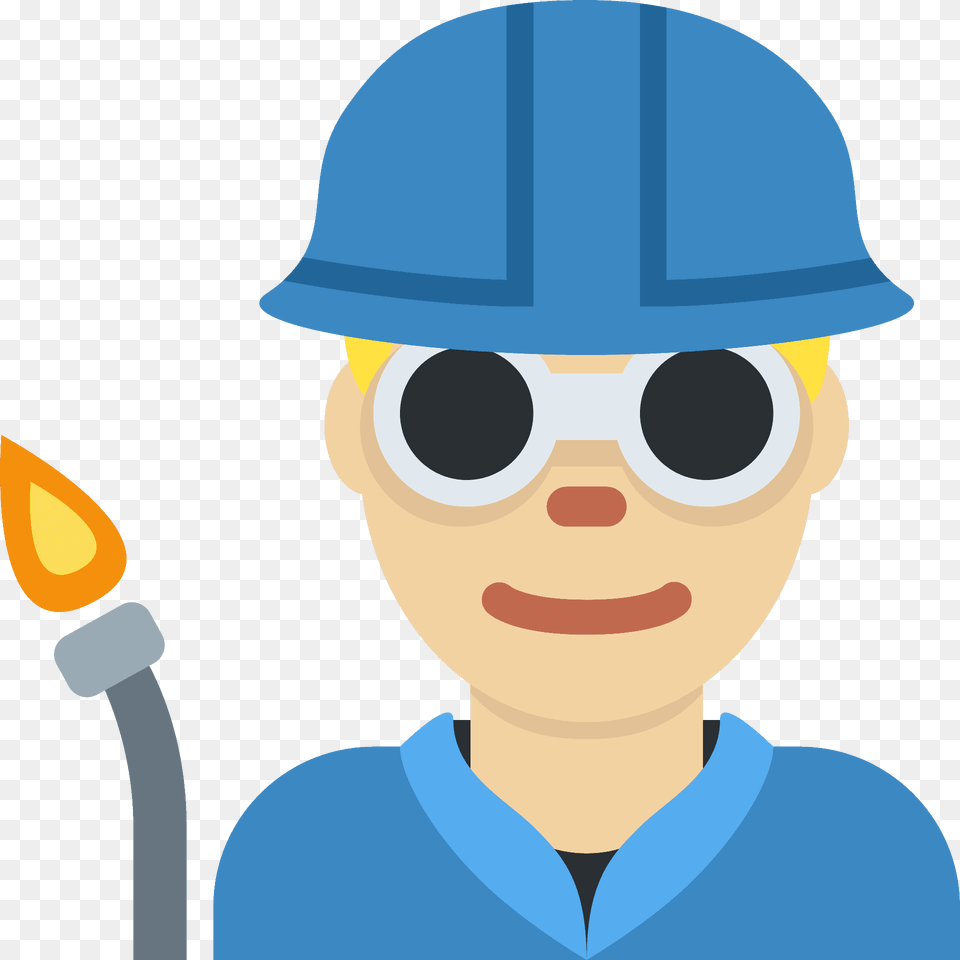 Man Factory Worker Emoji Clipart, Clothing, Hardhat, Helmet, Person Free Png