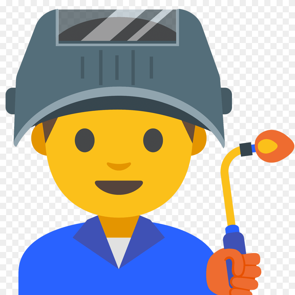 Man Factory Worker Emoji Clipart, Clothing, Hat, People, Person Free Png