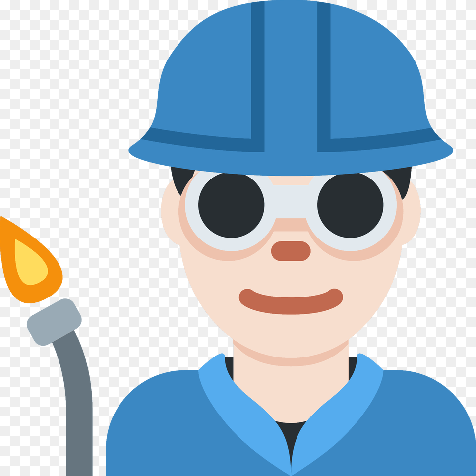 Man Factory Worker Emoji Clipart, Clothing, Hardhat, Helmet, Person Free Transparent Png