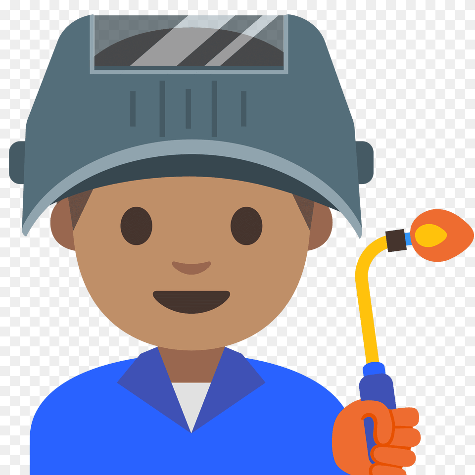 Man Factory Worker Emoji Clipart, Cap, Clothing, Hat, People Free Png Download