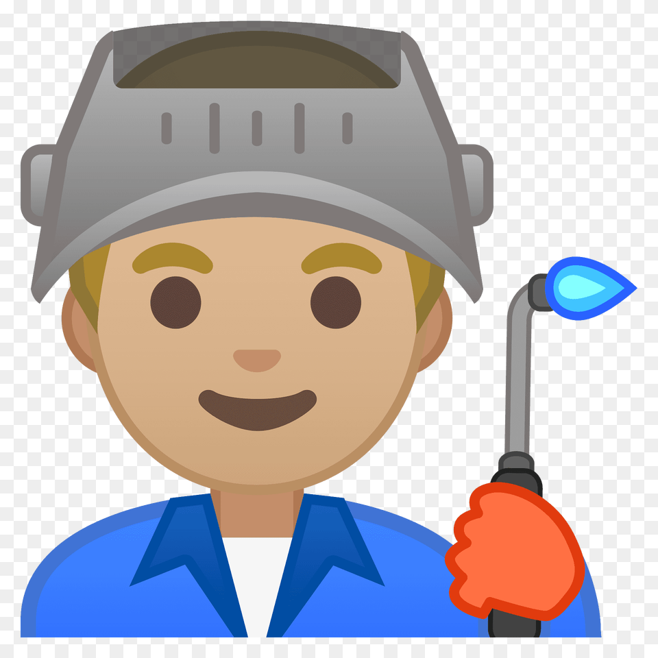 Man Factory Worker Emoji Clipart, Lighting, People, Person, Face Png Image