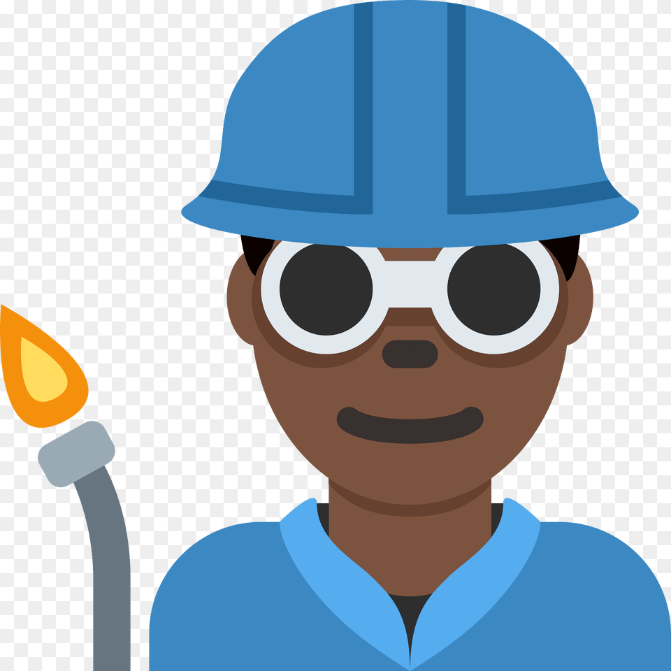Man Factory Worker Emoji Clipart, Helmet, Clothing, Hardhat, Light Png