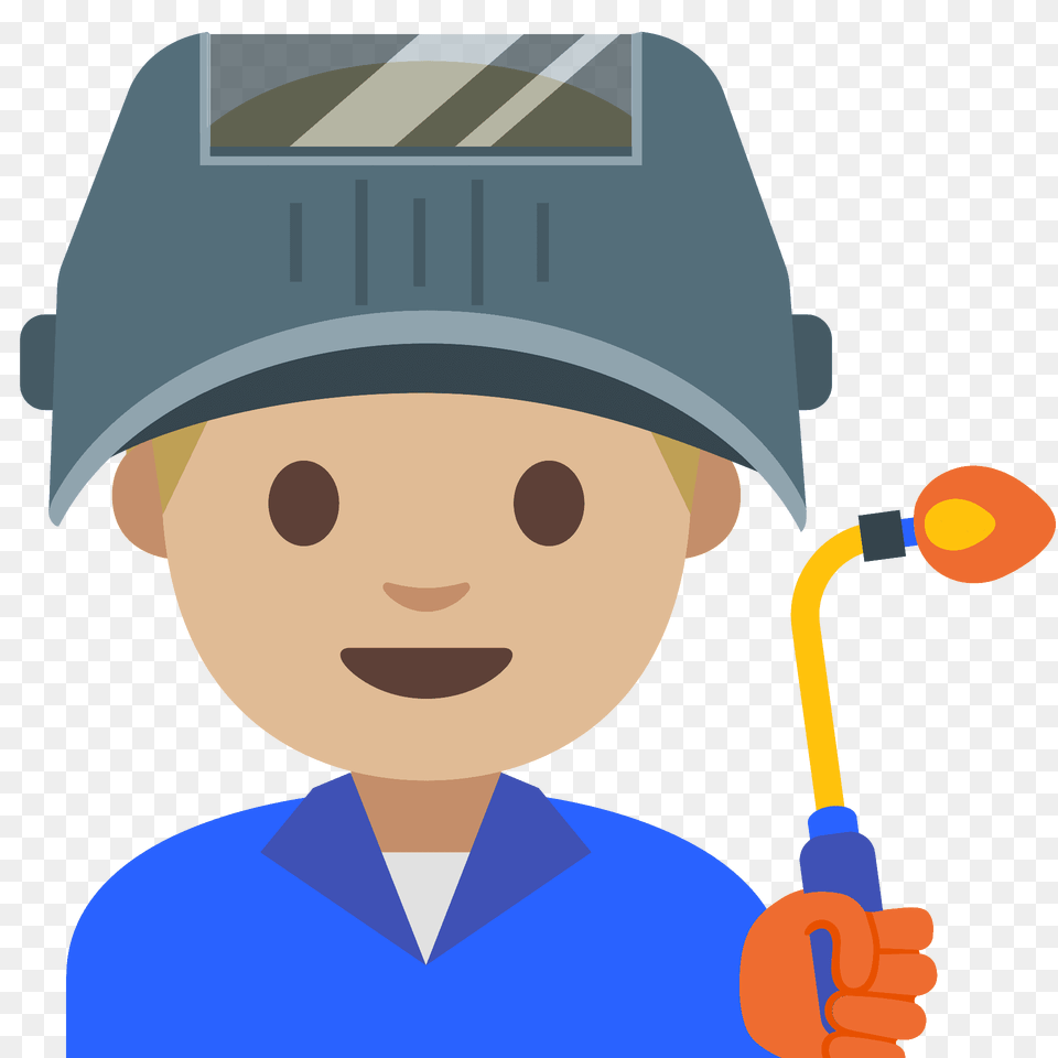 Man Factory Worker Emoji Clipart, Clothing, Hat, People, Person Free Png
