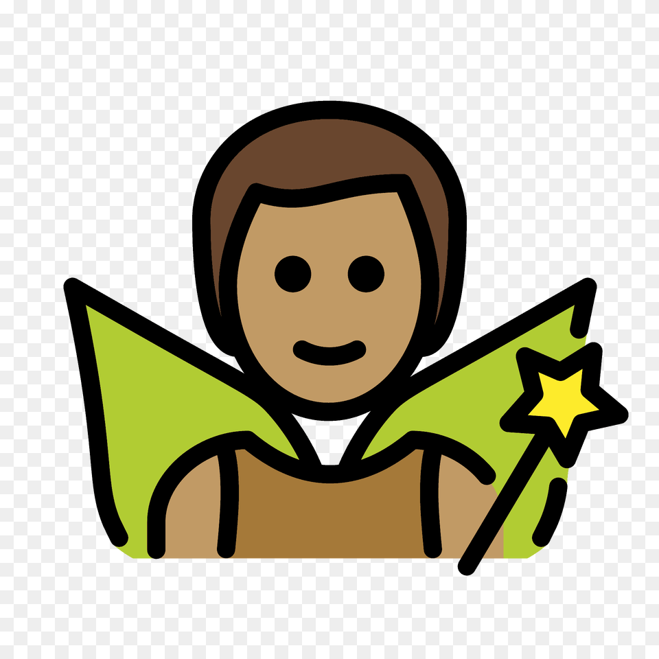 Man Fairy Emoji Clipart, Face, Head, Person, Symbol Free Transparent Png