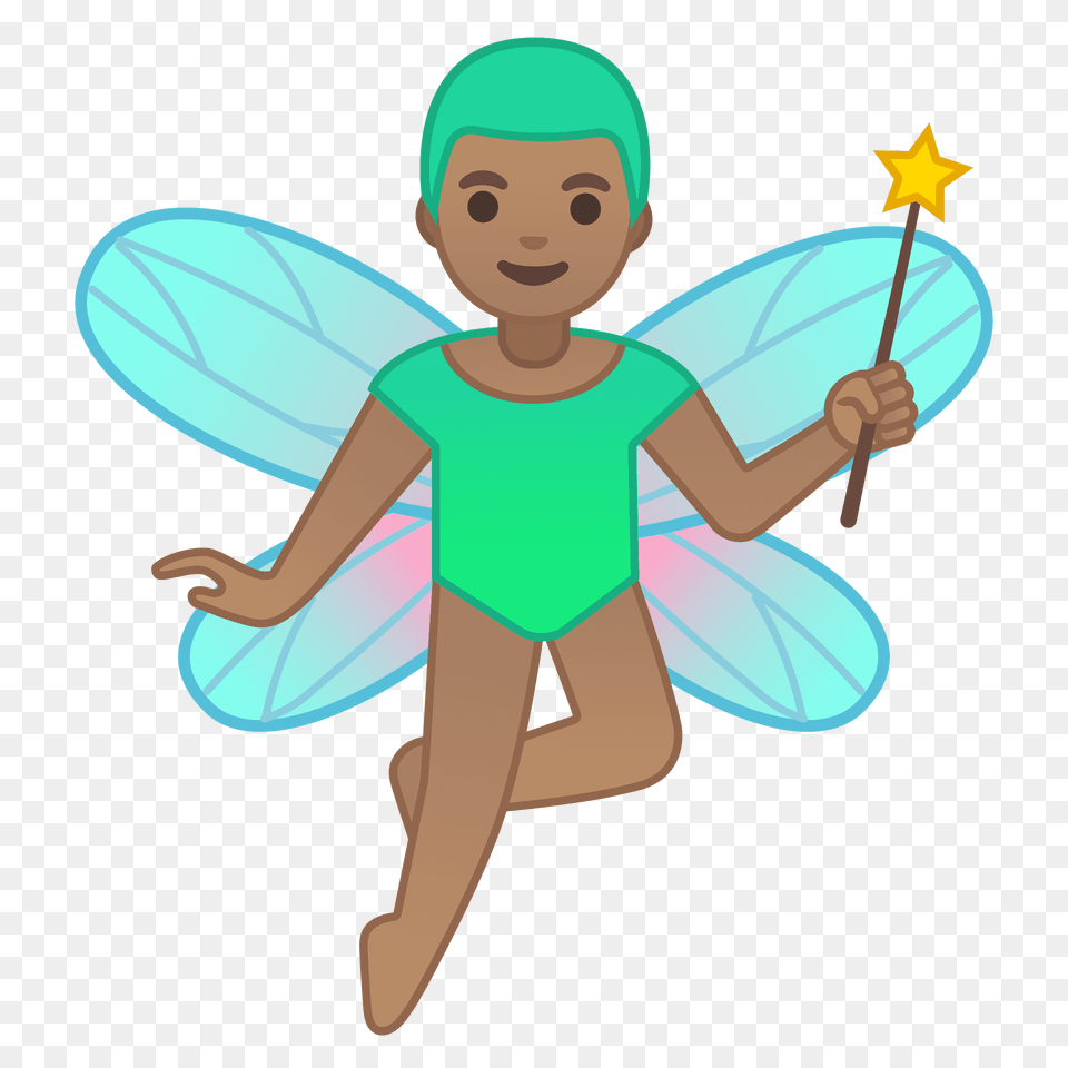 Man Fairy Emoji Clipart, Baby, Person, Face, Head Png Image