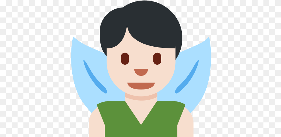 Man Fairy Emoji With Light Skin Tone Meaning And Emoji De Hada, Photography, Baby, Person, Face Png Image