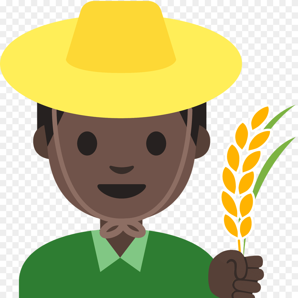 Man Farmer Emoji Clipart, Clothing, Hat, Sun Hat, Face Free Transparent Png