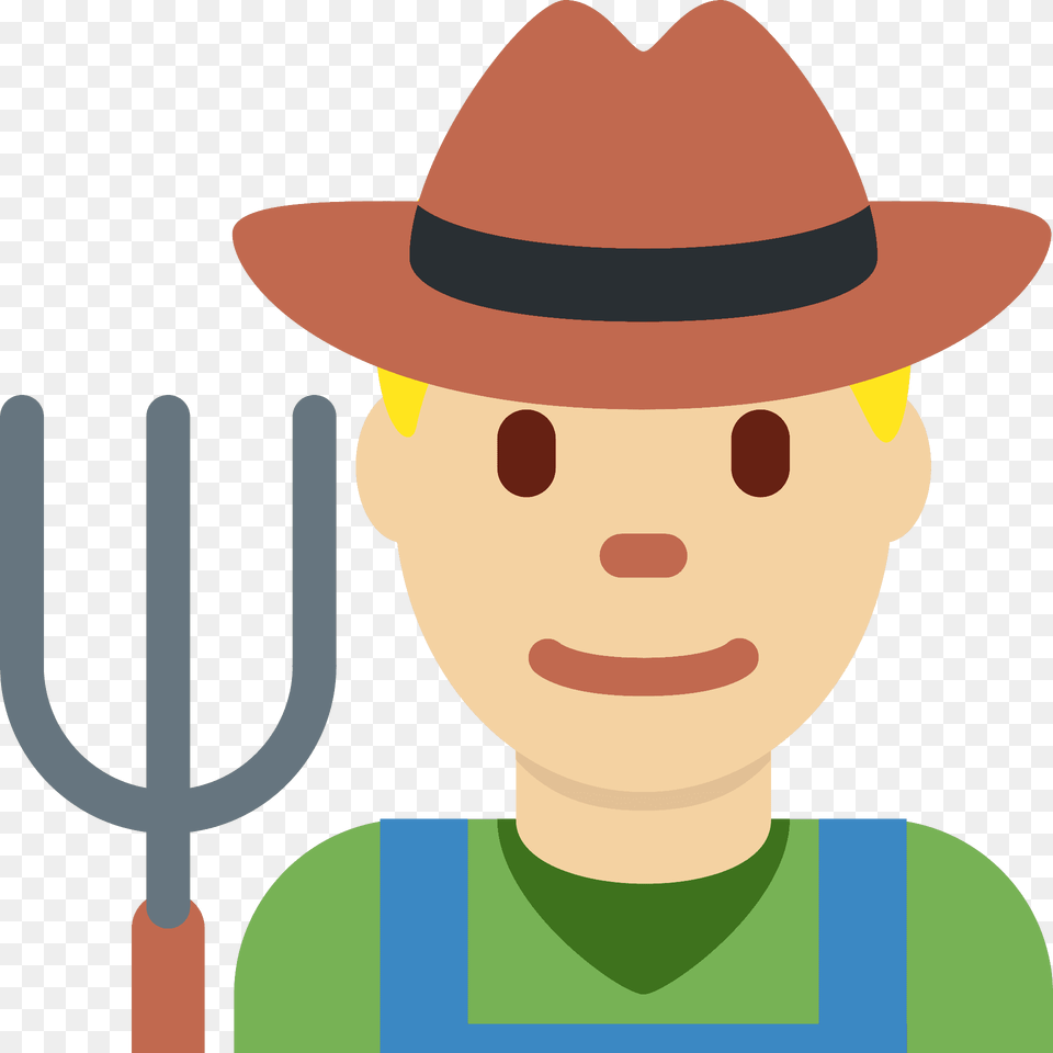 Man Farmer Emoji Clipart, Clothing, Hat, Photography, Baby Png Image