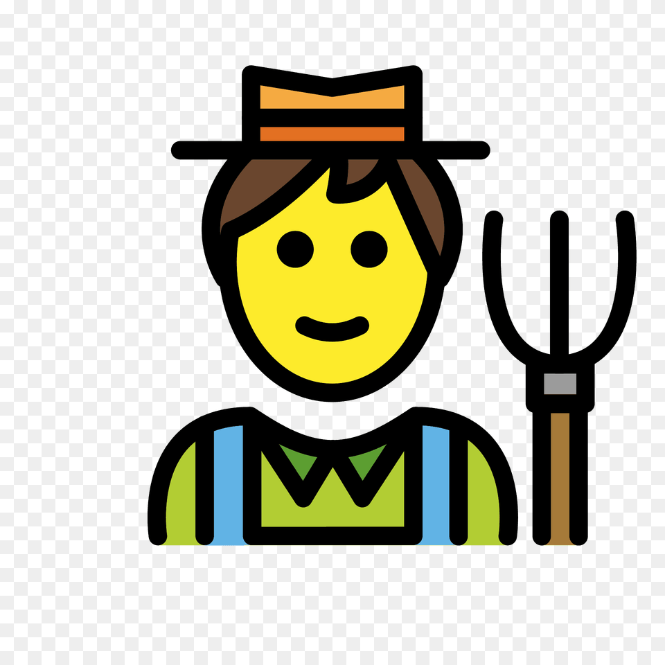 Man Farmer Emoji Clipart, Clothing, Hat, Face, Head Free Png