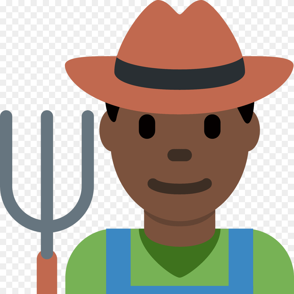 Man Farmer Emoji Clipart, Clothing, Hat, Nature, Outdoors Free Png Download