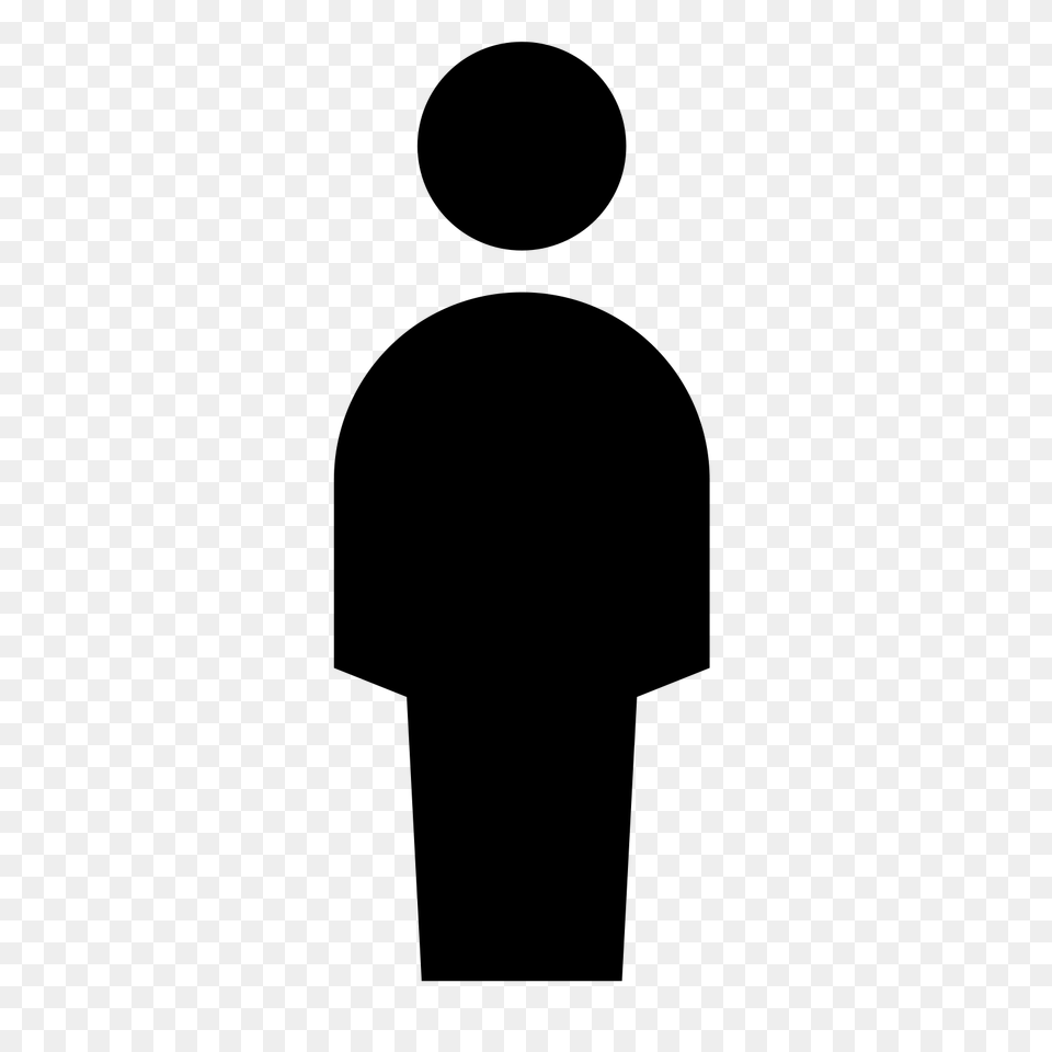 Man Filled Icon, Gray Png