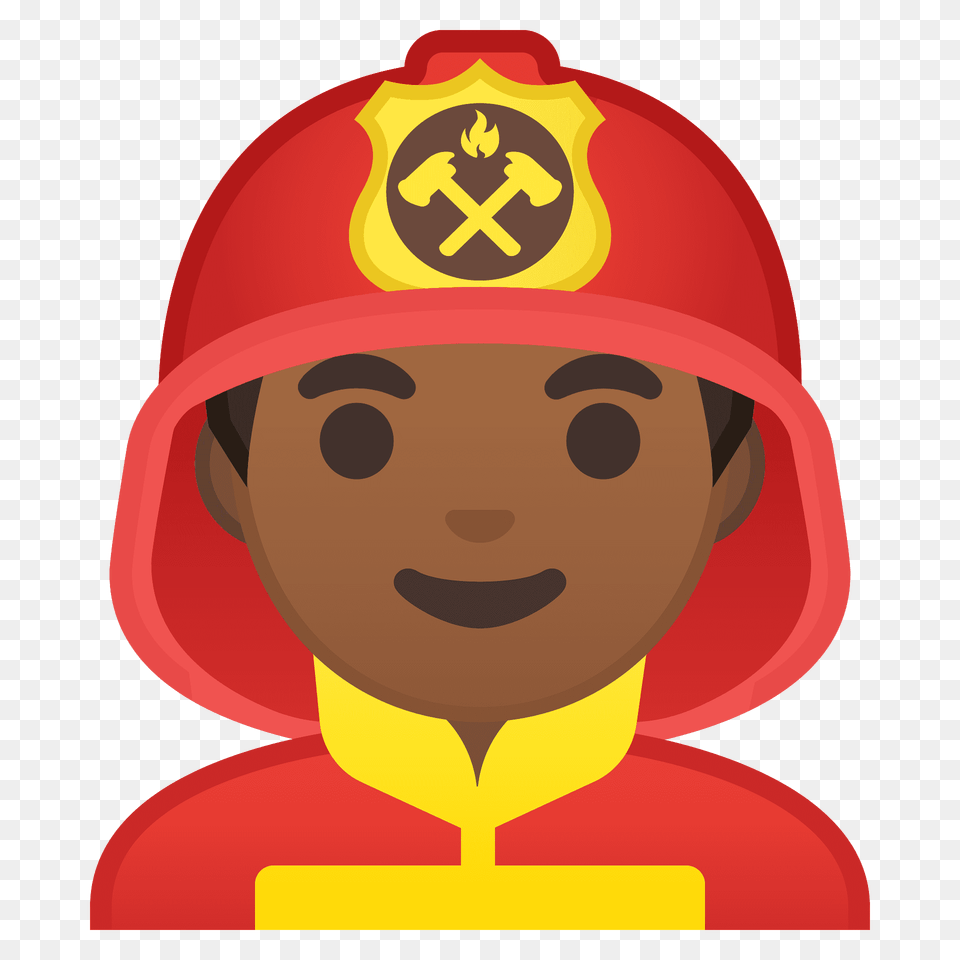 Man Firefighter Emoji Clipart, Clothing, Hat, Baby, Person Free Png Download