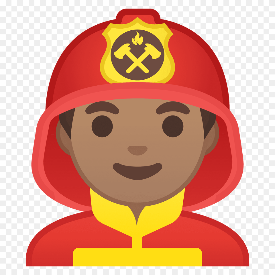 Man Firefighter Emoji Clipart, Clothing, Hat, Baby, Face Free Png