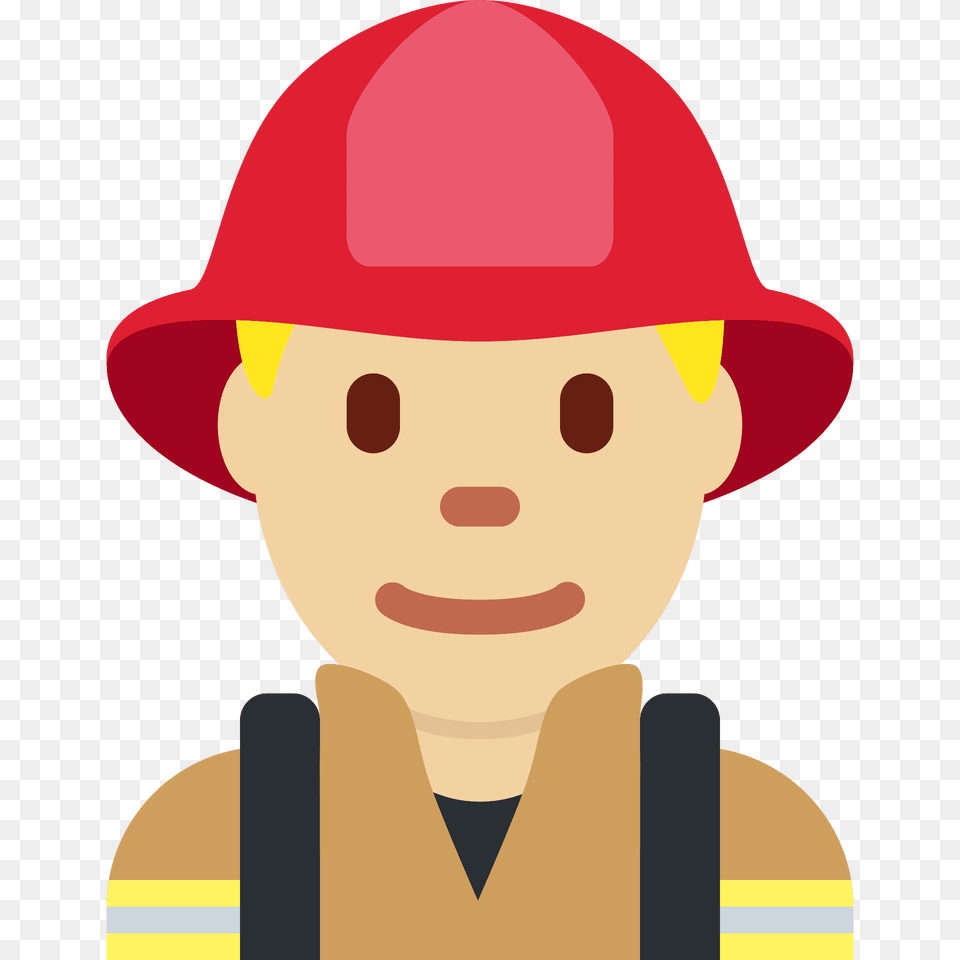 Man Firefighter Emoji Clipart, Clothing, Hardhat, Helmet, Baby Png