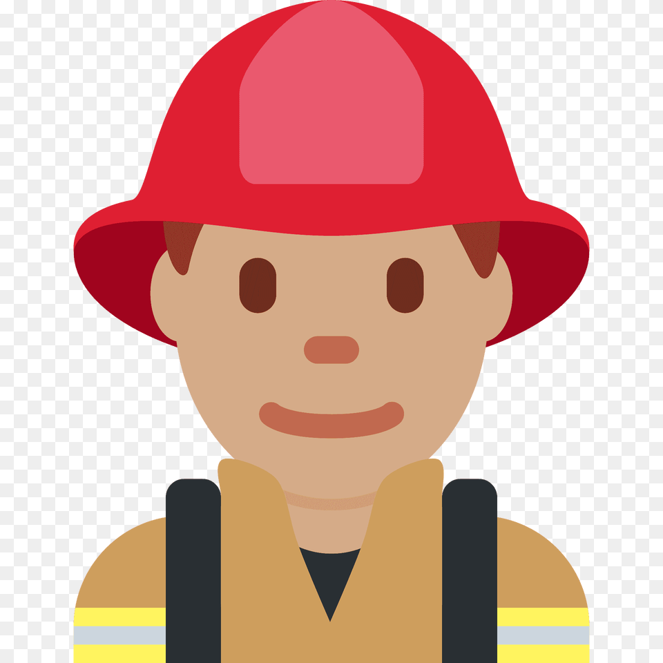 Man Firefighter Emoji Clipart, Clothing, Hardhat, Helmet, Baby Free Png