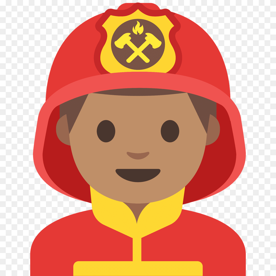 Man Firefighter Emoji Clipart, Baby, Person, Face, Head Free Transparent Png