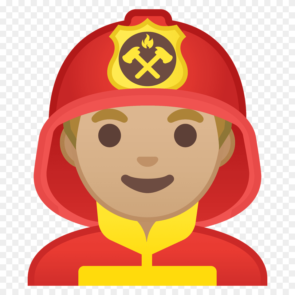 Man Firefighter Emoji Clipart, Face, Head, Person, Baby Png