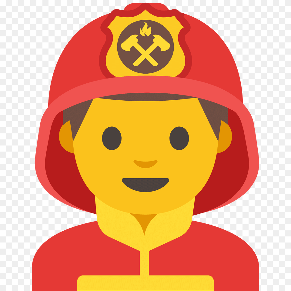 Man Firefighter Emoji Clipart, Face, Head, Person, Baby Free Transparent Png