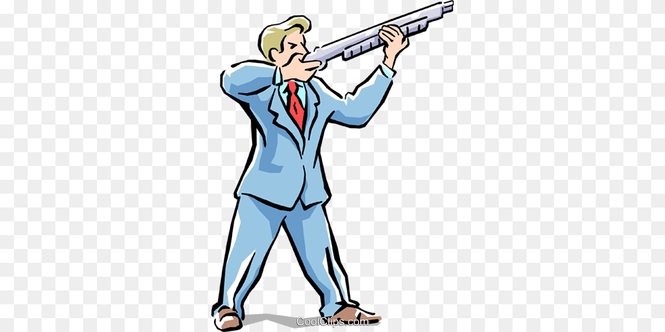 Man Firing Gun Royalty Vector Clip Art Illustration, Person, Firearm, Weapon, Photography Png Image