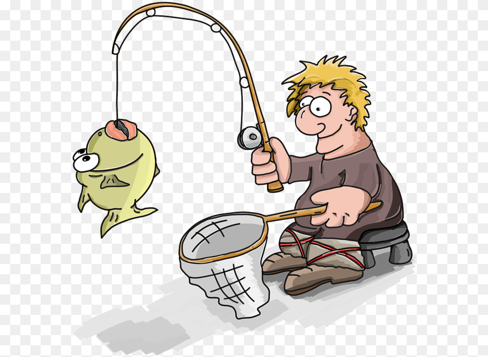 Man Fishing Naked Catch Fish, Angler, Leisure Activities, Outdoors, Person Free Transparent Png