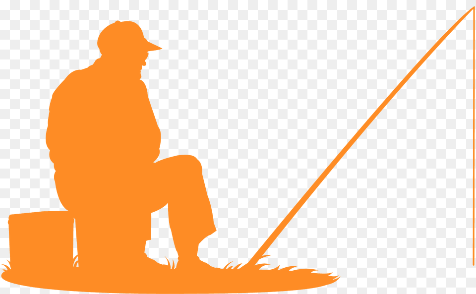 Man Fishing Silhouette, Water, Person, Outdoors, Leisure Activities Free Transparent Png
