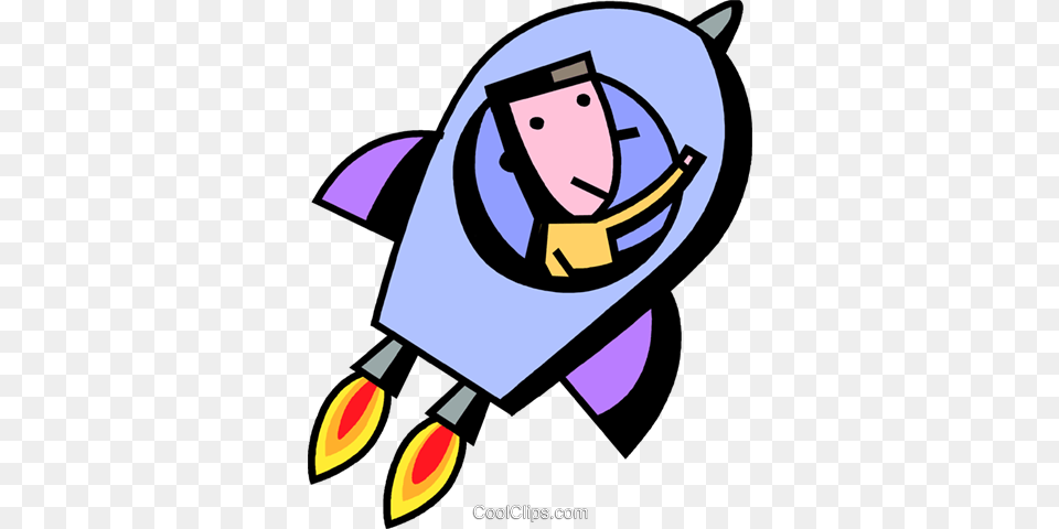 Man Flying In Rocket Royalty Vector Clip Art Illustration, People, Person, Cleaning Png