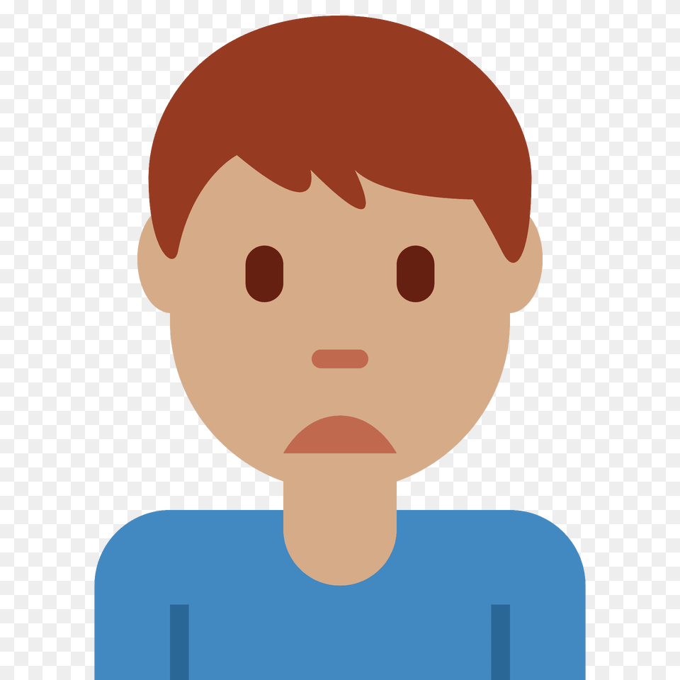 Man Frowning Emoji Clipart, Baby, Person, Face, Head Png