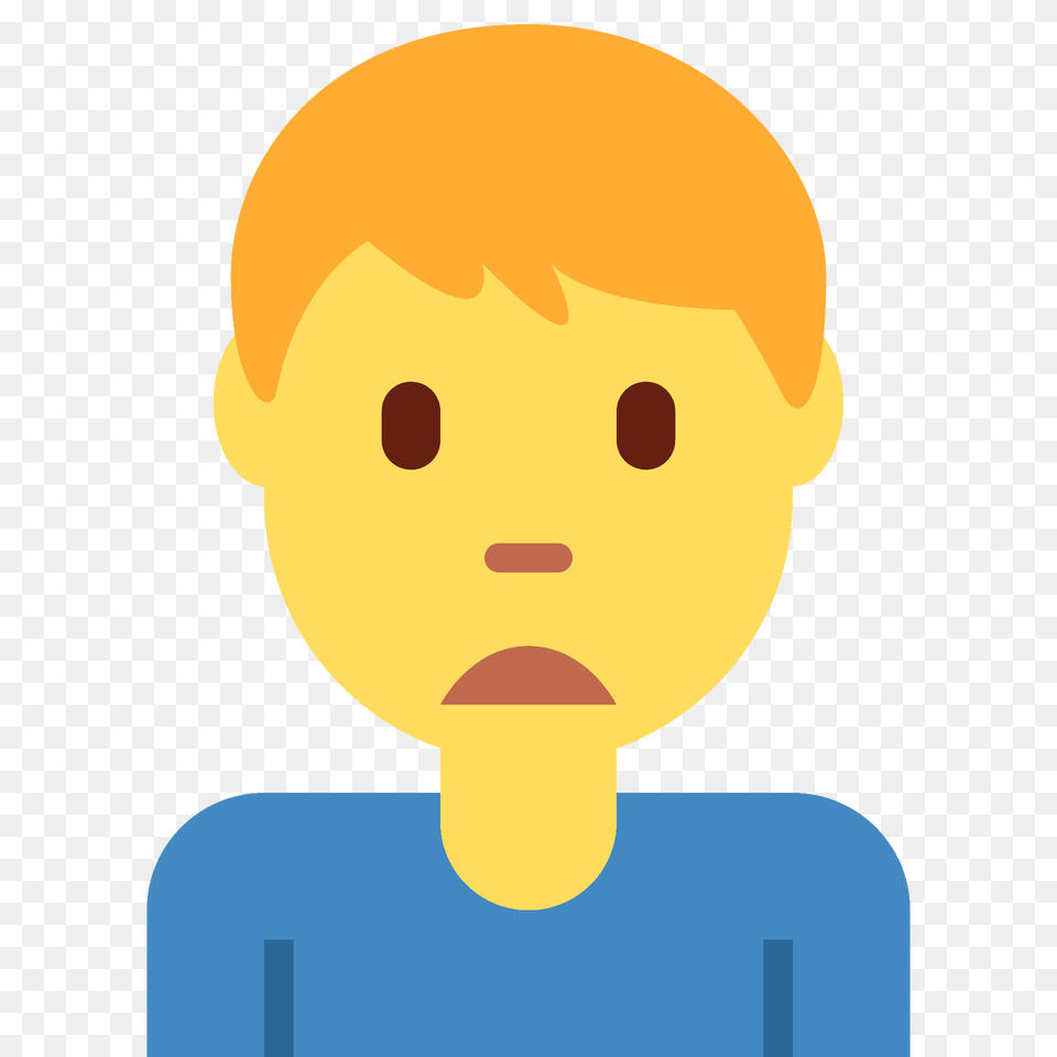 Man Frowning Emoji Clipart, Baby, Person, Face, Head Free Png