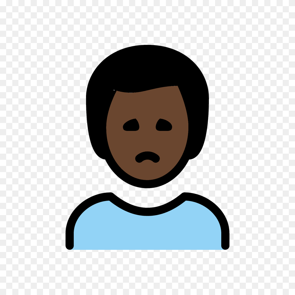 Man Frowning Emoji Clipart, Person, Face, Head, Portrait Free Png