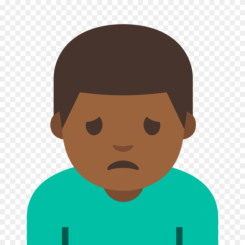 Man Frowning Emoji Clipart, Face, Head, Person, Photography Png Image