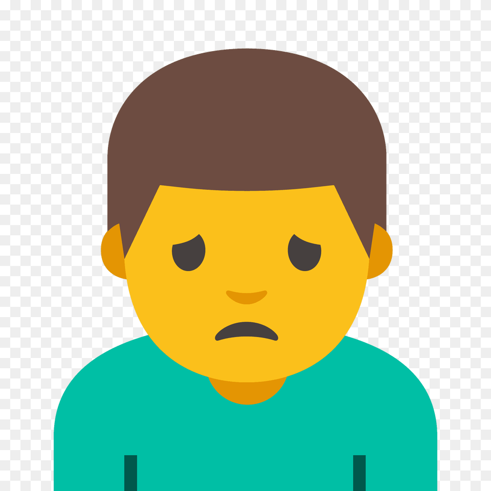 Man Frowning Emoji Clipart, Face, Head, Person, Photography Png Image