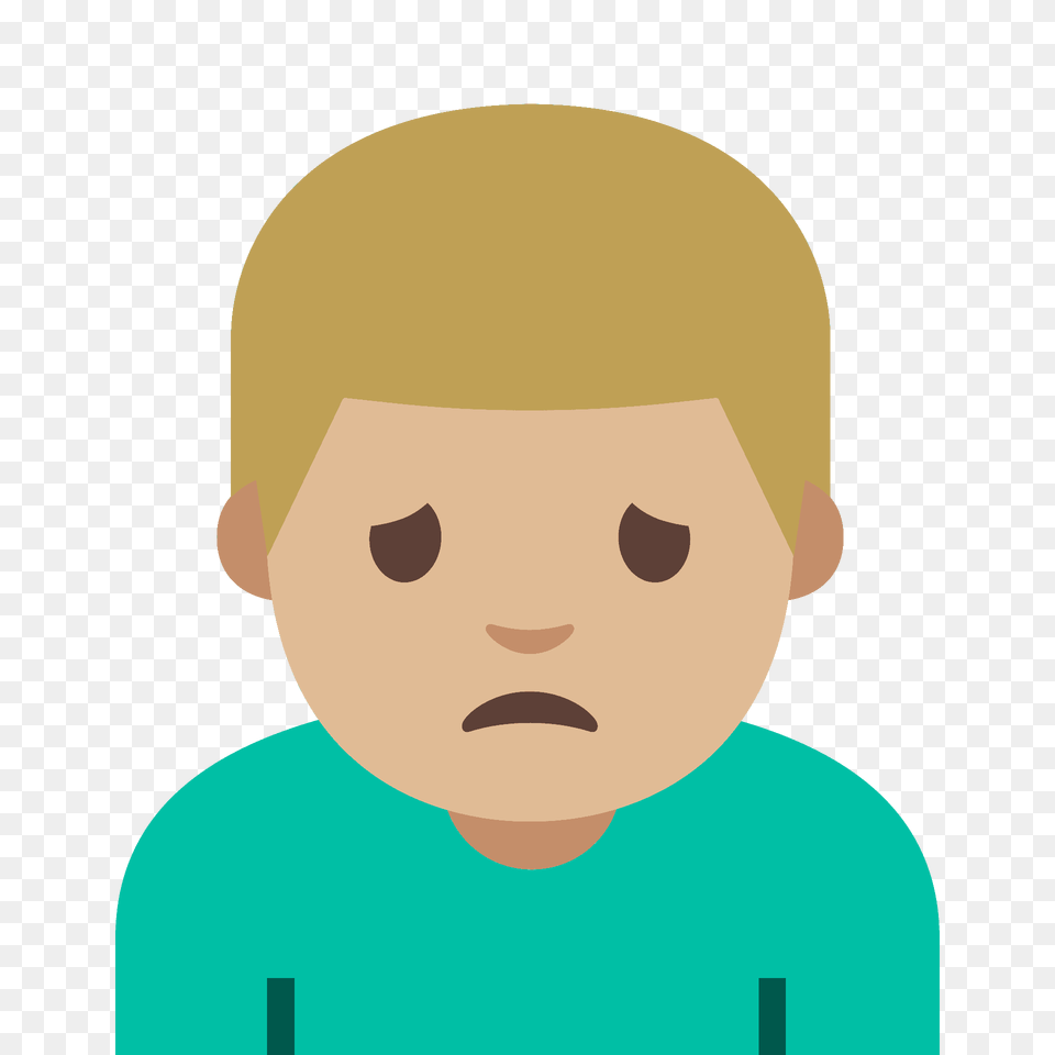 Man Frowning Emoji Clipart, Head, Portrait, Cap, Clothing Free Transparent Png