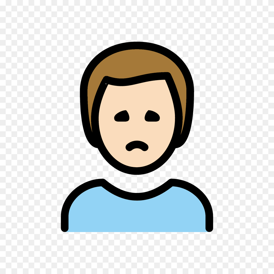 Man Frowning Emoji Clipart, Face, Head, Person, Photography Free Png