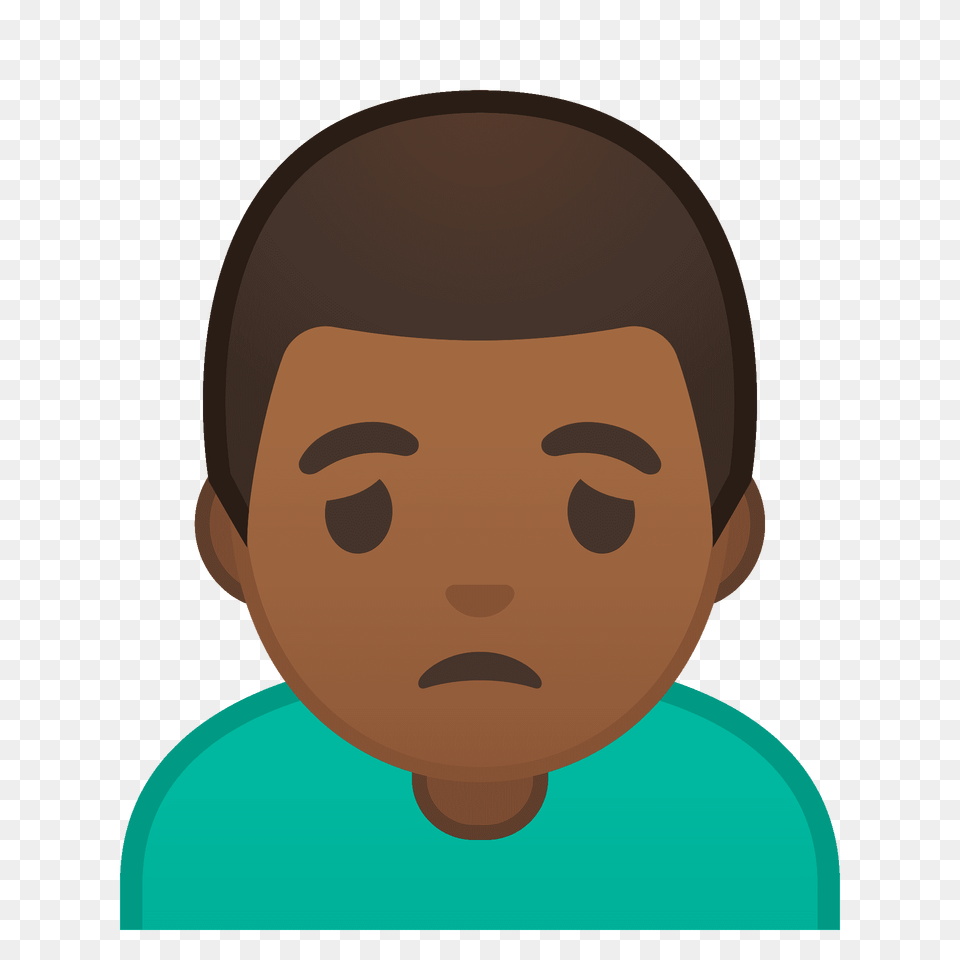 Man Frowning Emoji Clipart, Face, Head, Person, Photography Png Image