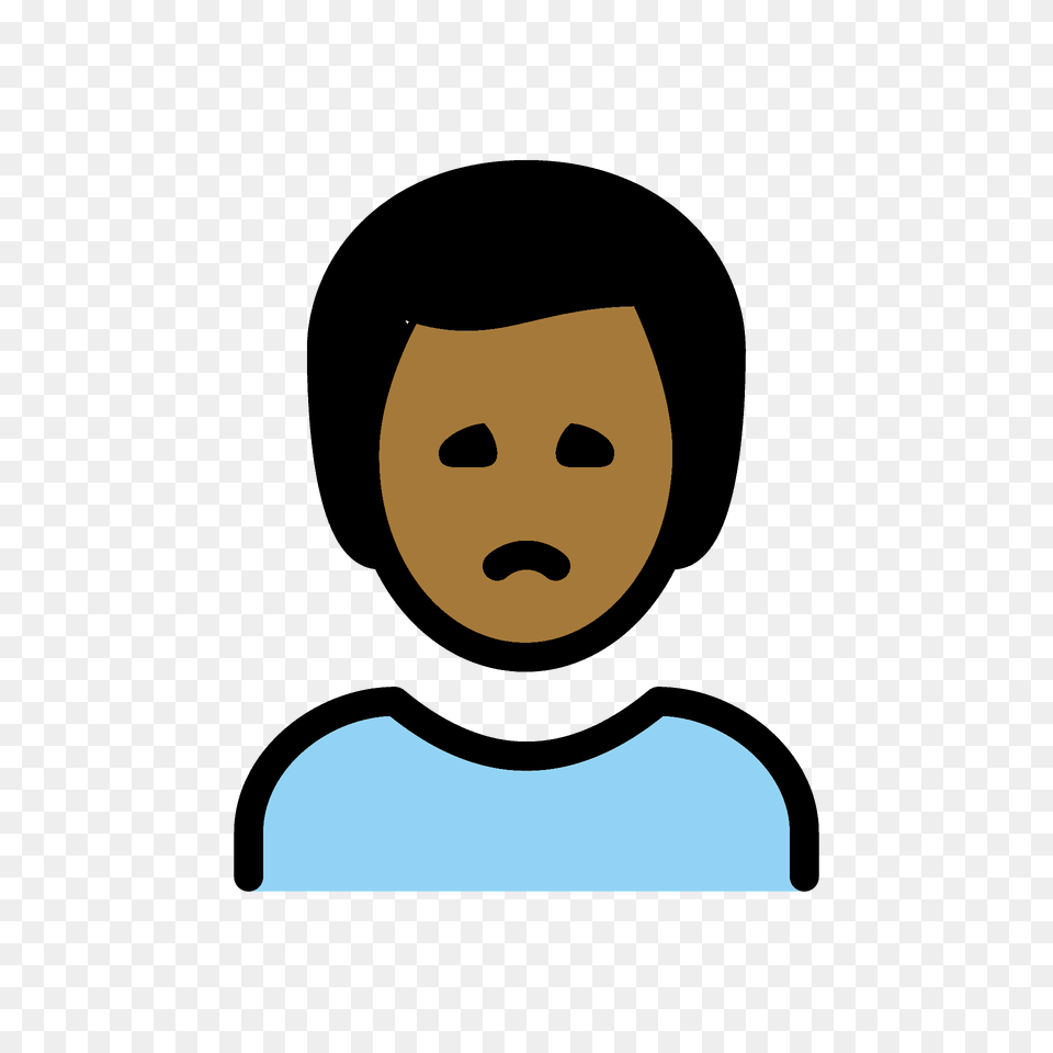 Man Frowning Emoji Clipart, Person, Face, Head, Portrait Free Png Download