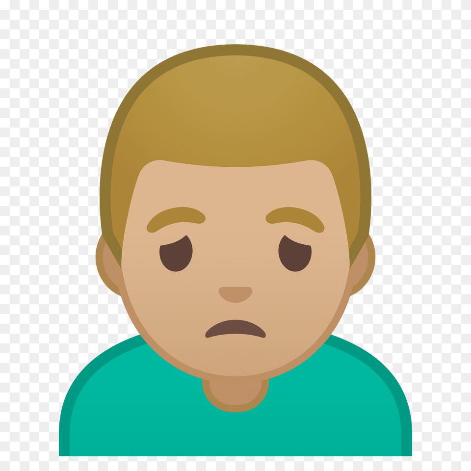 Man Frowning Emoji Clipart, Face, Head, Person, Photography Free Png Download