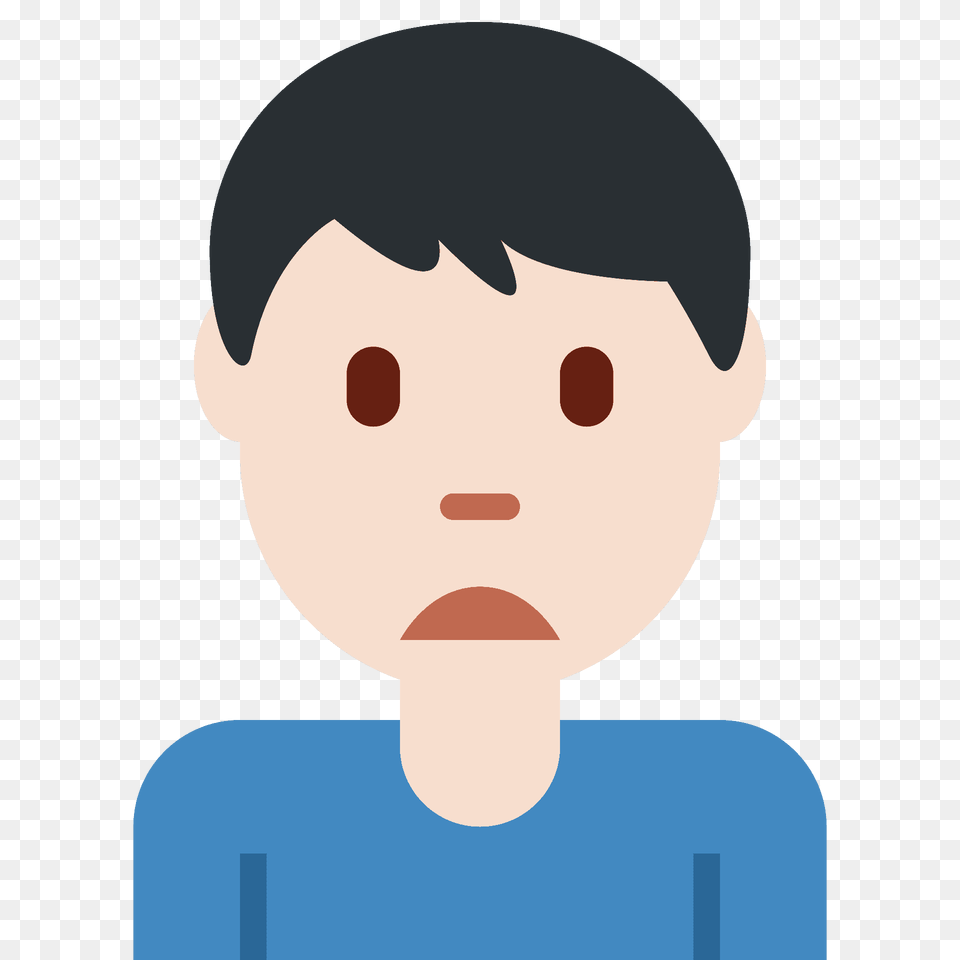 Man Frowning Emoji Clipart, Baby, Person, Face, Head Free Transparent Png