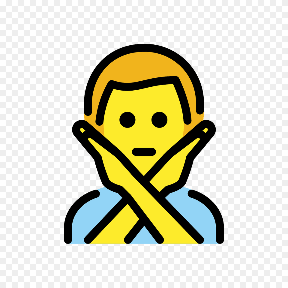 Man Gesturing No Emoji Clipart, Face, Head, Person, Baby Png