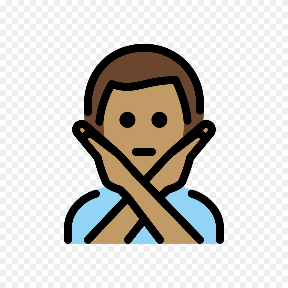 Man Gesturing No Emoji Clipart, Face, Head, Person, Baby Png Image