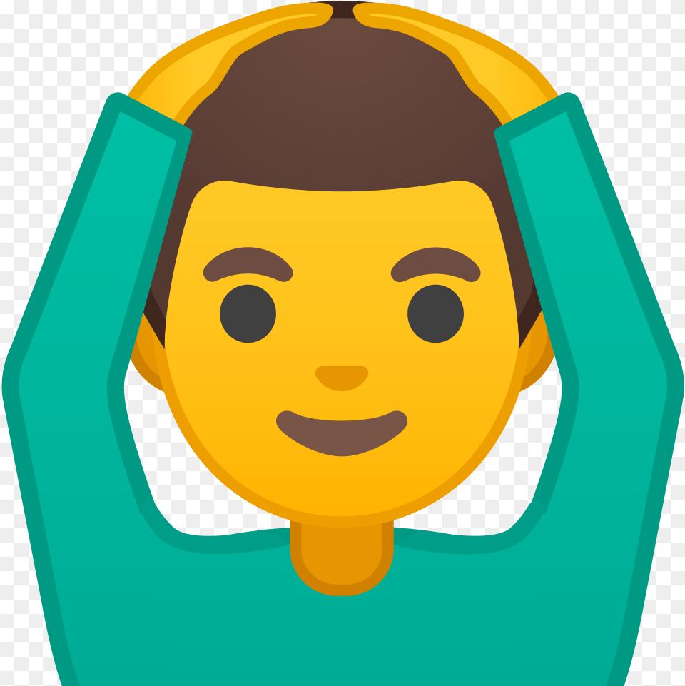 Man Gesturing Ok Icon Noto Emoji People Expressions Man Gesturing Ok Emoji, Portrait, Photography, Face, Head Free Png Download