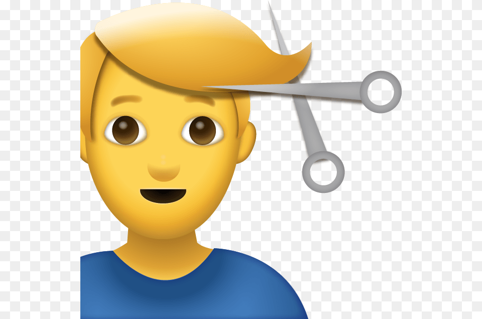 Man Getting Haircut Emoji, Baby, Person, Face, Head Free Transparent Png