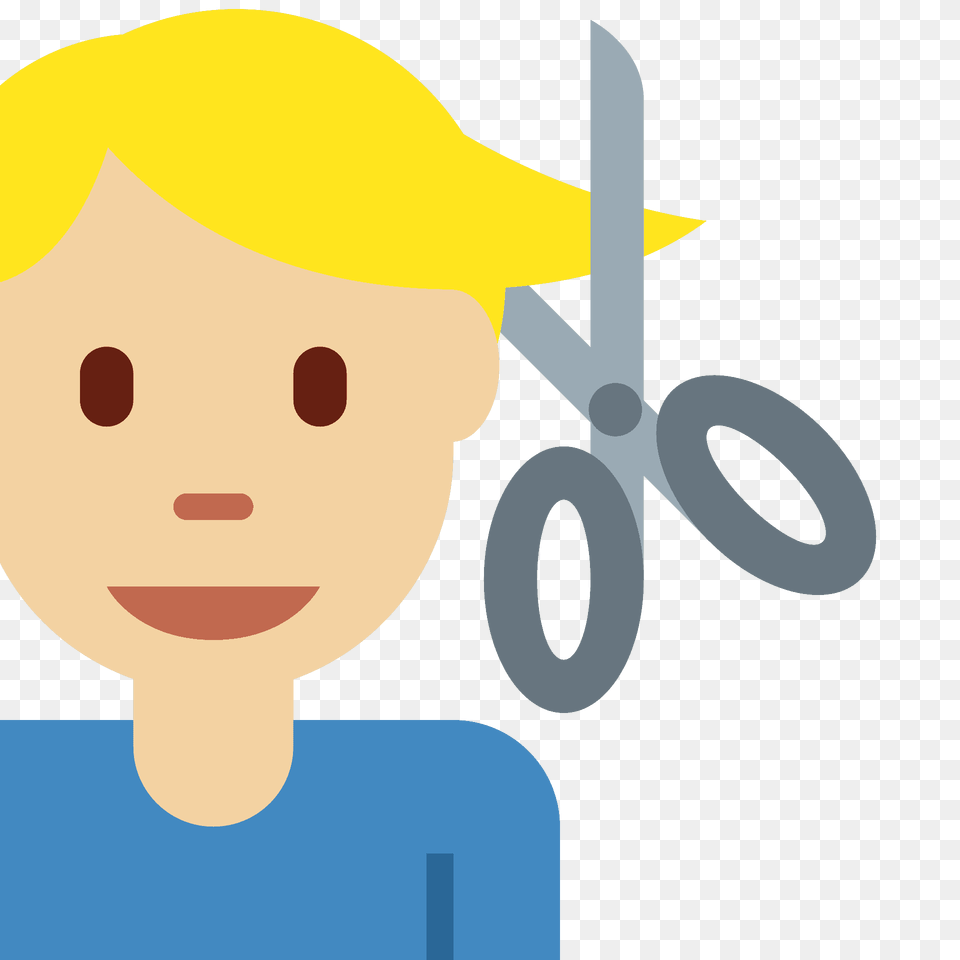 Man Getting Haircut Emoji Clipart, Face, Person, Head, Animal Free Transparent Png